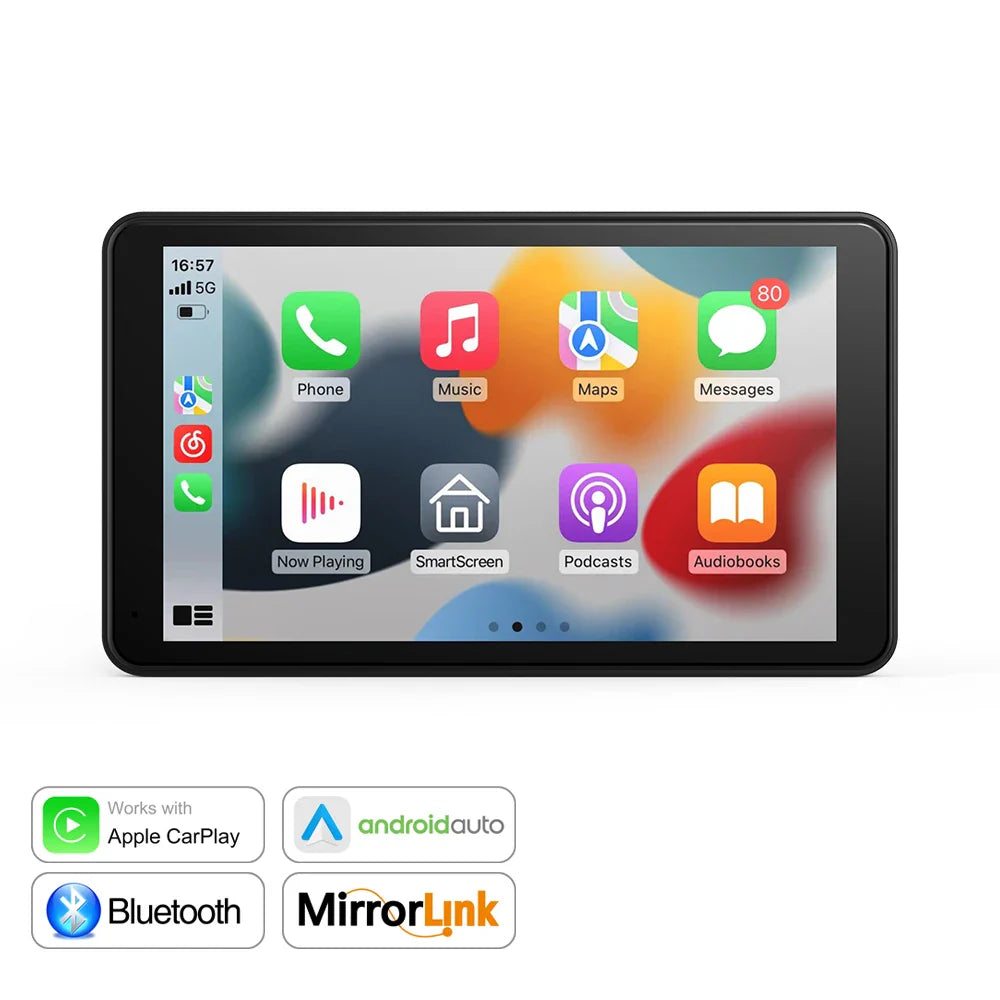 GrandNavi Universal 7inch Portable CarPlay Android Auto Car Radio Multimedia Video Player Touch Screen Bluetooth With AUX USB