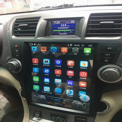 Vertical Screen Android 13 For Toyota Highlander Kluger 2009 - 2013 Car Player Stereo Radio DSP Head Unit GPS Navigation Carplay