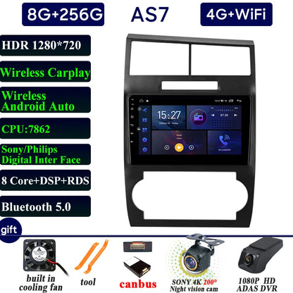 Car Radio Carplay For Dodge Charger LX 2005-2010 For Dodge Magnum 2 2003-2007 Navigation GPS Android Auto Stereo 4G Wifi No 2din