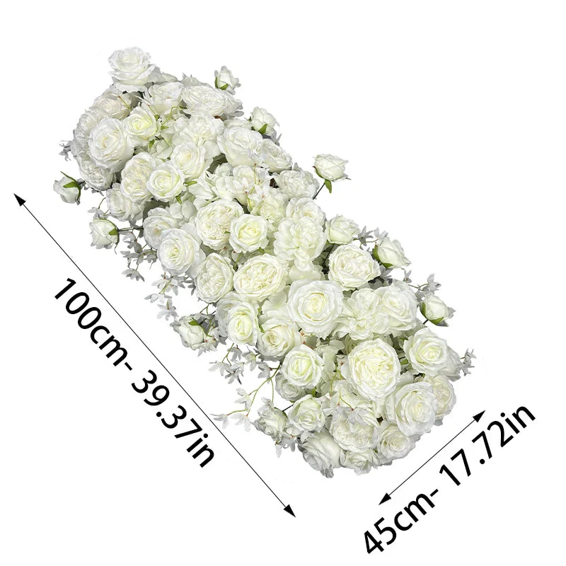 1PC Wedding Flower Wall Decoration Arrangement Supplies Silk Rose Artificial Floral Row Decor Wed Arch Backdrop arrange