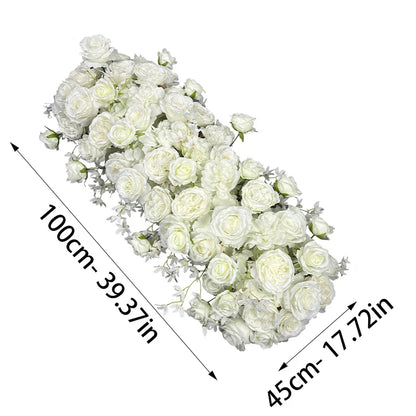 1PC Wedding Flower Wall Decoration Arrangement Supplies Silk Rose Artificial Floral Row Decor Wed Arch Backdrop arrange