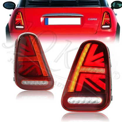 Tail Lamps Lights for BMW Mini Coopers R50 R52 R53 2001-2007 Rear LED DRL Moving Turn Signal Brake