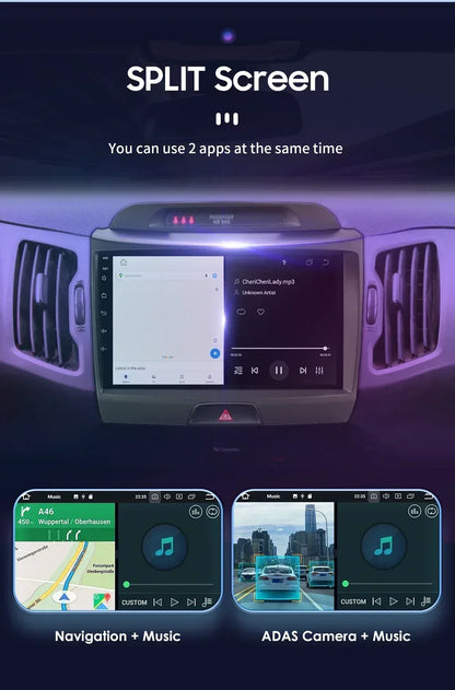 Hizpo Android 13 Car Radio GPS For KIA Sportage 3 2010 2011-2016 Multimedia Video Player 2din Navigation AUTO Stereo Head Unit