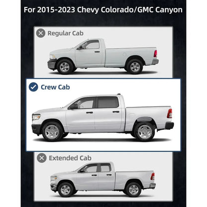 Running Boards Compatible with 2015-2024 Chevy Colorado GMC Canyon Crew Cab Side Steps Nerf Bars for 2015 2016 2017 2018