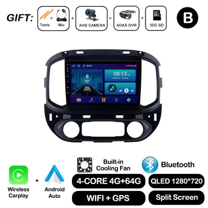 Android Auto For Chevrolet Colorado Sierra GMC 2014 - 2018 Car Radio Video Multimedia Player BT WiFi GPS Navigation Touch Screen