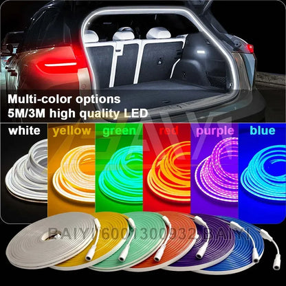 Customizable 5M LED Car Trunk Light Interior Atmosphere Neon Lamp For Toyota RAV4 VENZA BZ4X Corolla Cross Other Car Accessories