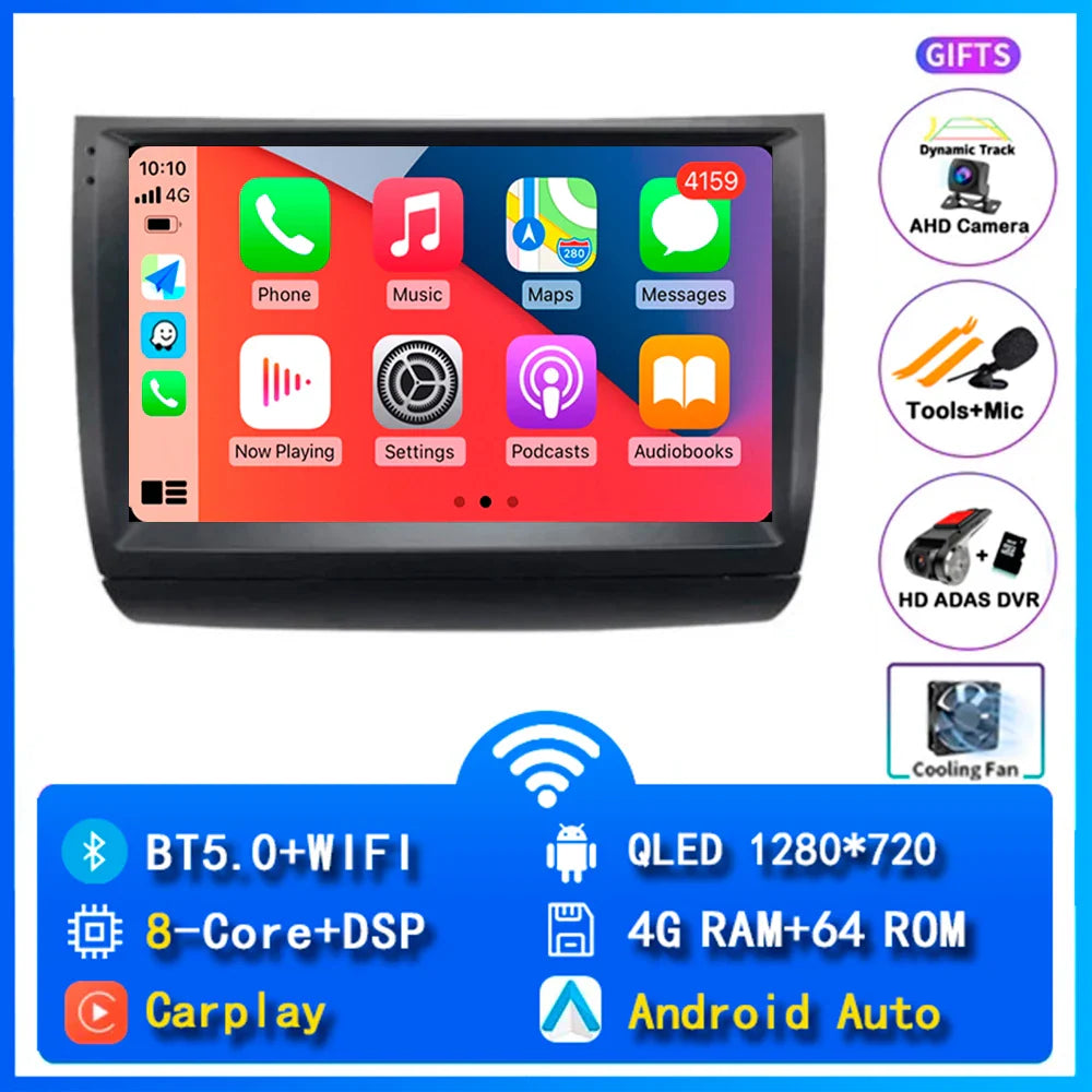 Android 14 wifi+4G Carplay Car Radio For Toyota Prius 20 2002 - 2009 Navigation GPS Video Player Stereo Multimedia DVD DSP 8core
