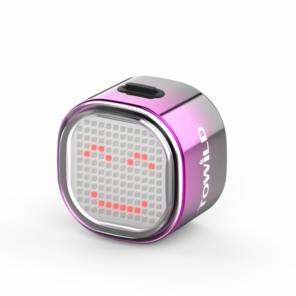 TOWILD TL08 Intelligent Expression Taillight 140 Led Braking Sensor Bluetooth Bike Rear Light Customizable Bicycle Taillights