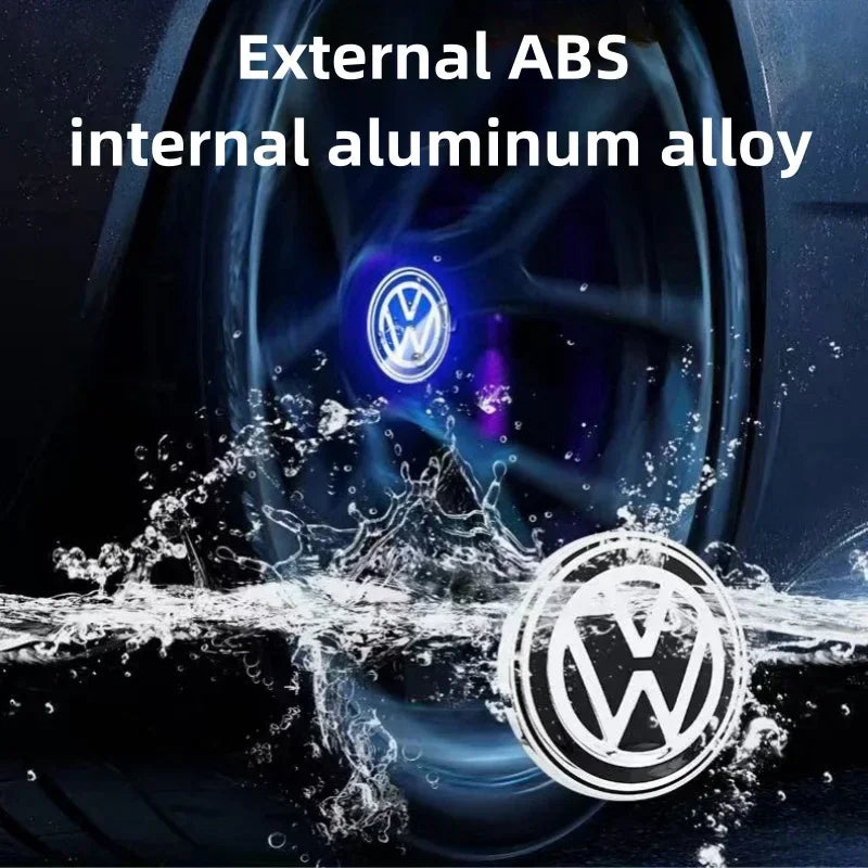 For Volkswagen wheel hub LED light caps floating luminous wheel hub covers suitable for Golf 4/6/7 Touran Passat Tiguan Polo