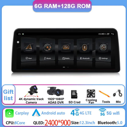 12.3 Inch Android 14 For GMC Yukon Chevrolet Tahoe Silverado 2007 - 2013 Car Radio Multimedia Player GPS Head Unit Auto StereoBT