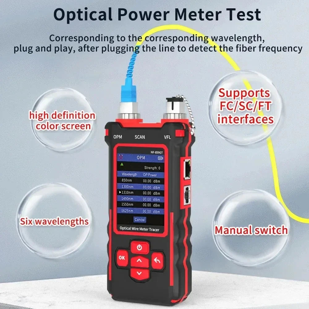 NF-859GT Line Finder Network Cable Length Breakpoint Test Red Light Power Meter Integrated Machine Multi functional Line Finder power tools