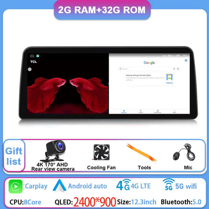 12.3 Inch Android 14 For GMC Yukon Chevrolet Tahoe Silverado 2007 - 2013 Car Radio Multimedia Player GPS Head Unit Auto StereoBT