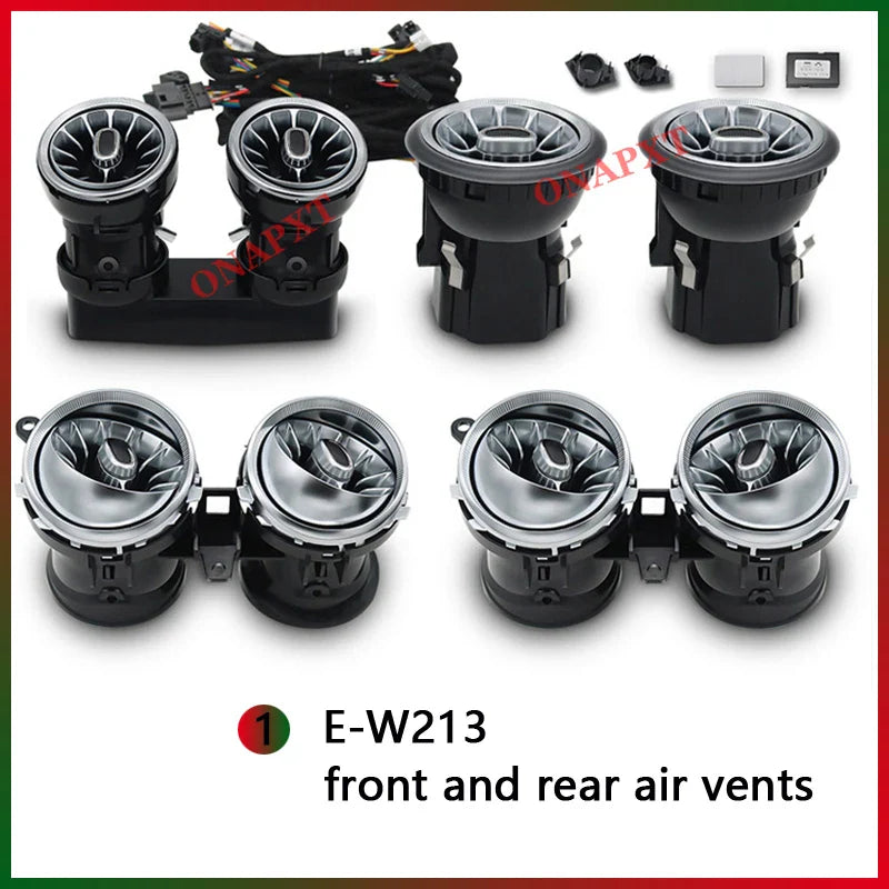 64 Colors For Mercedes Benz W213 E-Class Coupe For AMG E43 E53 LED Air Vents Nozzle 3D Rotating Tweeter Speaker Ambient Light