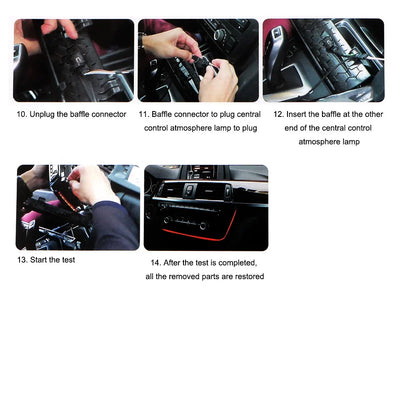 For BMW 3 & 4 Series F30 LCI with Blue and Orange Color Center Console Radio Trim Led Dashboard Atmosphere Light AC Panel Light