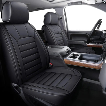 Seat Covers Full Set Durable Waterproof Leather for Pickup Truck Fit for Chevrolet Chevy Silverado 1500 GMC SIERRA 2007 to 2023