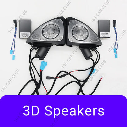 LED Air Vents 3D/4D Rotate Tweeter Speaker For Mercedes Benz W213 W238 E53 E63 E-Coupe Car 64 Colours Lnterior Decorative Lights