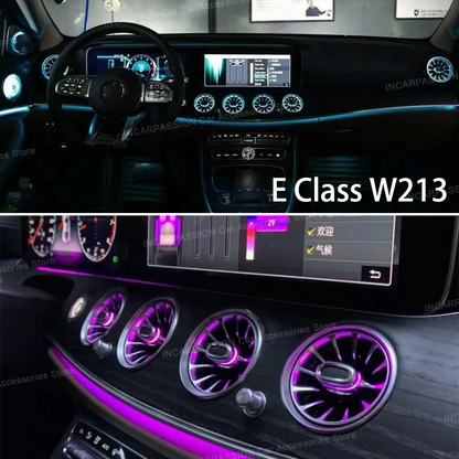 Upgrade LED Turbine Nozzle Ambient Light for Mercedes Benz W213/W205/X253/W222/W223/W206 C/E/GLC/S-Class Air Vents