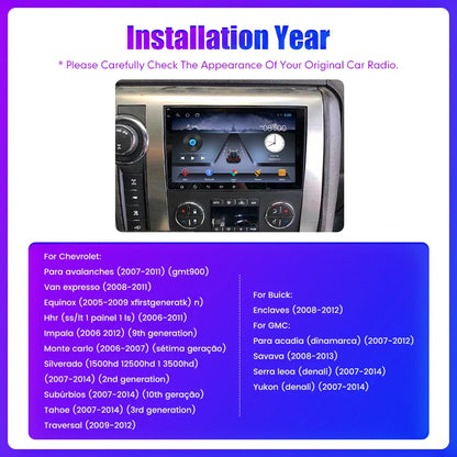 8" 2Din Android Auto Radio Stereo GPS Carplay Multimedia Video Car Radio For Chevrolet Silverado Impala GMC Yukon Acadia Sierra