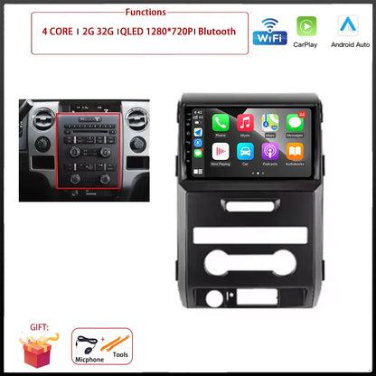 For Ford F150 P415 Raptor 2008 - 2014 Car FM/AM DSP 4G Android OS Carplay Auto WIFI  Radio Stereo Multimedia Player 2din BT 5.0