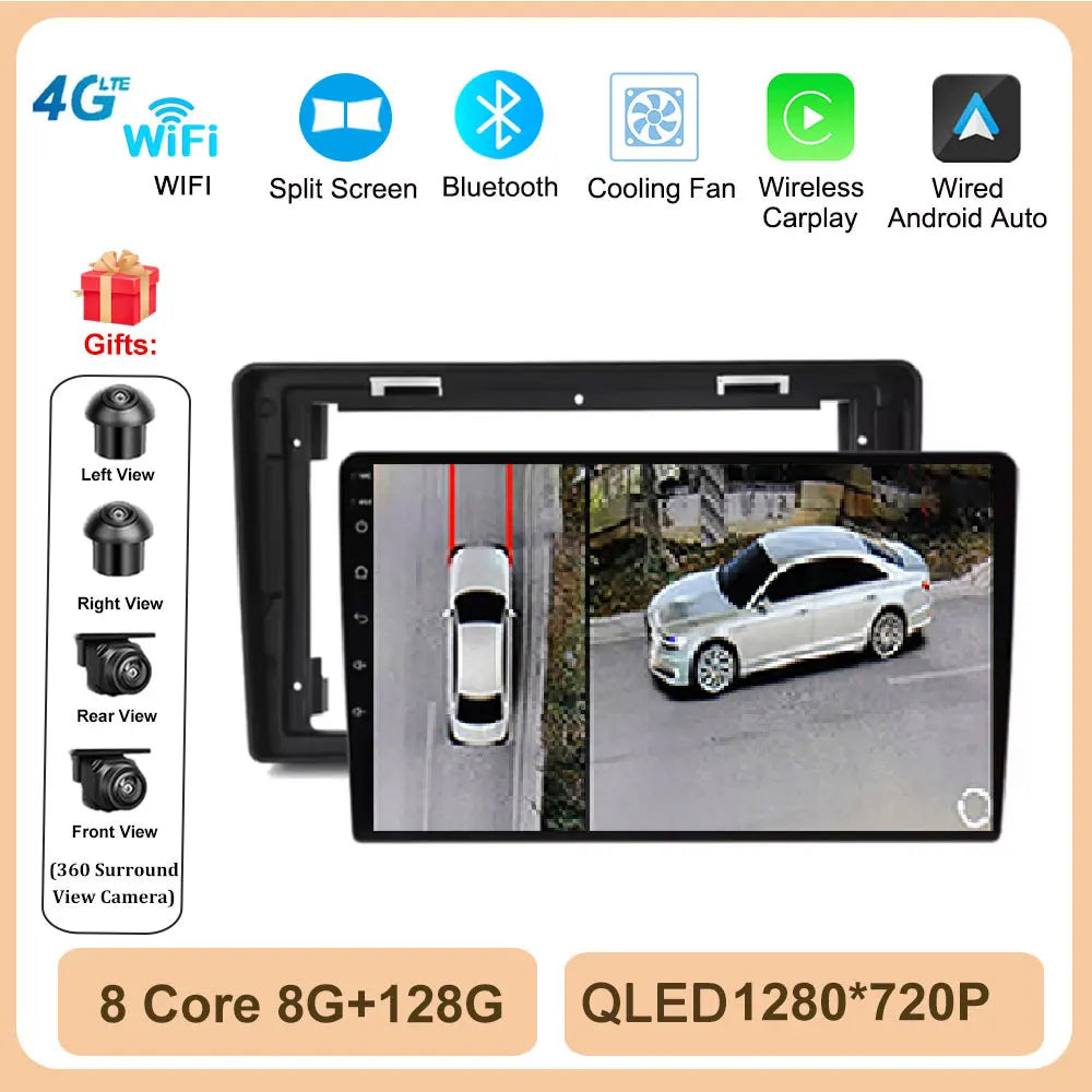 Car radio Android Auto Wireless Carplay For Citroen C2 C3 2001 2002 2003 - 2010 Multimedia Player GPS Navigation 4G Touch Screen