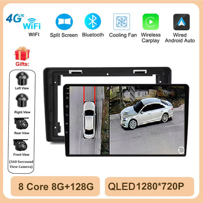 Car radio Android Auto Wireless Carplay For Citroen C2 C3 2001 2002 2003 - 2010 Multimedia Player GPS Navigation 4G Touch Screen