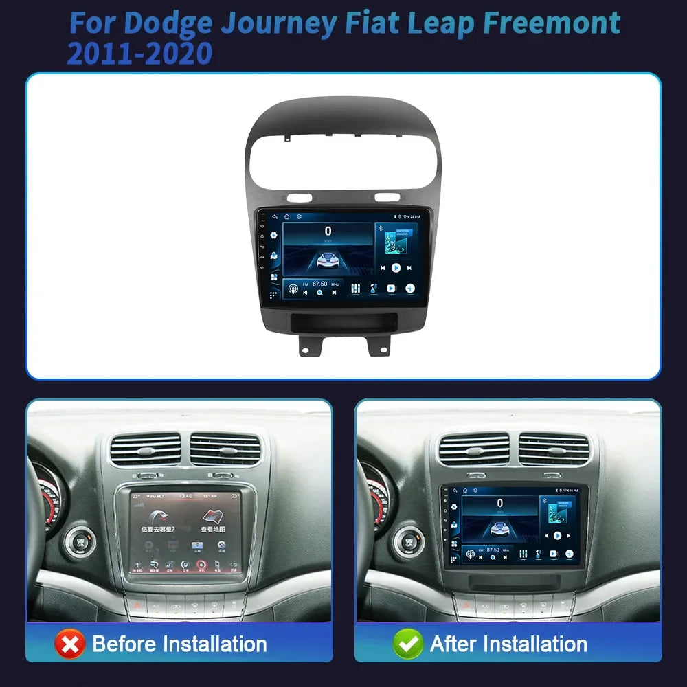 For Dodge Journey Fiat Leap Freemont 2011-2020 Car Radio Multimedia Navigation Wireless BT Carplay Touch Screen Head Unit Stereo