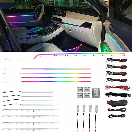 17 in 1 Symphony Ambient Lighting for BMW X3 F25 G01 X4 F26 G02 2018-2022 Car Interior Acrylic Guide Fiber Strips by APP Control