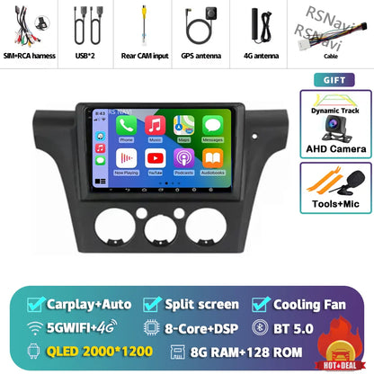 Android 14 Carplay Auto Car Radio Multimedia Player For Mitsubishi Airtrek Outlander 2001-2005 2din Autoradio Stereo Head Unit