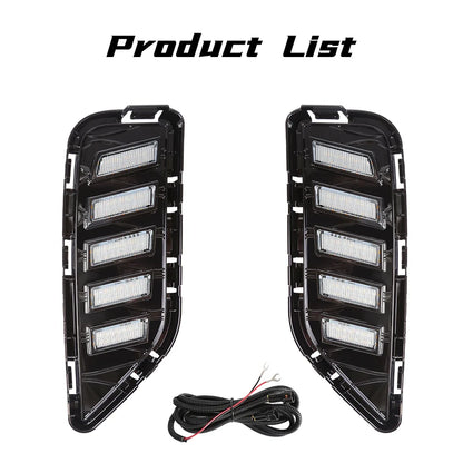 For Nissan Infiniti QX60 2022 2023 2024 Car LED DRL Daytime Running Lights Turn Signal Lamps Front Bumper Headlights Night Blue
