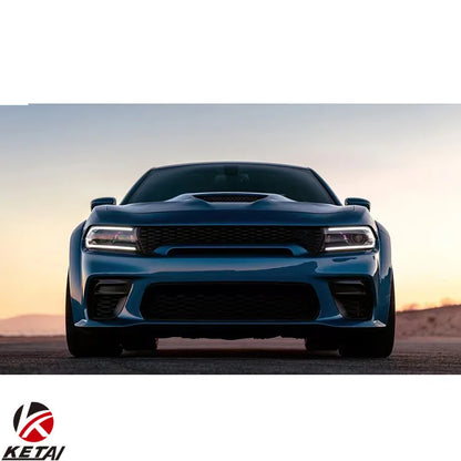 WB Style Front Lip Grille With LED Light Parts For Dodge Charger WIdebody Bumper 2015+
