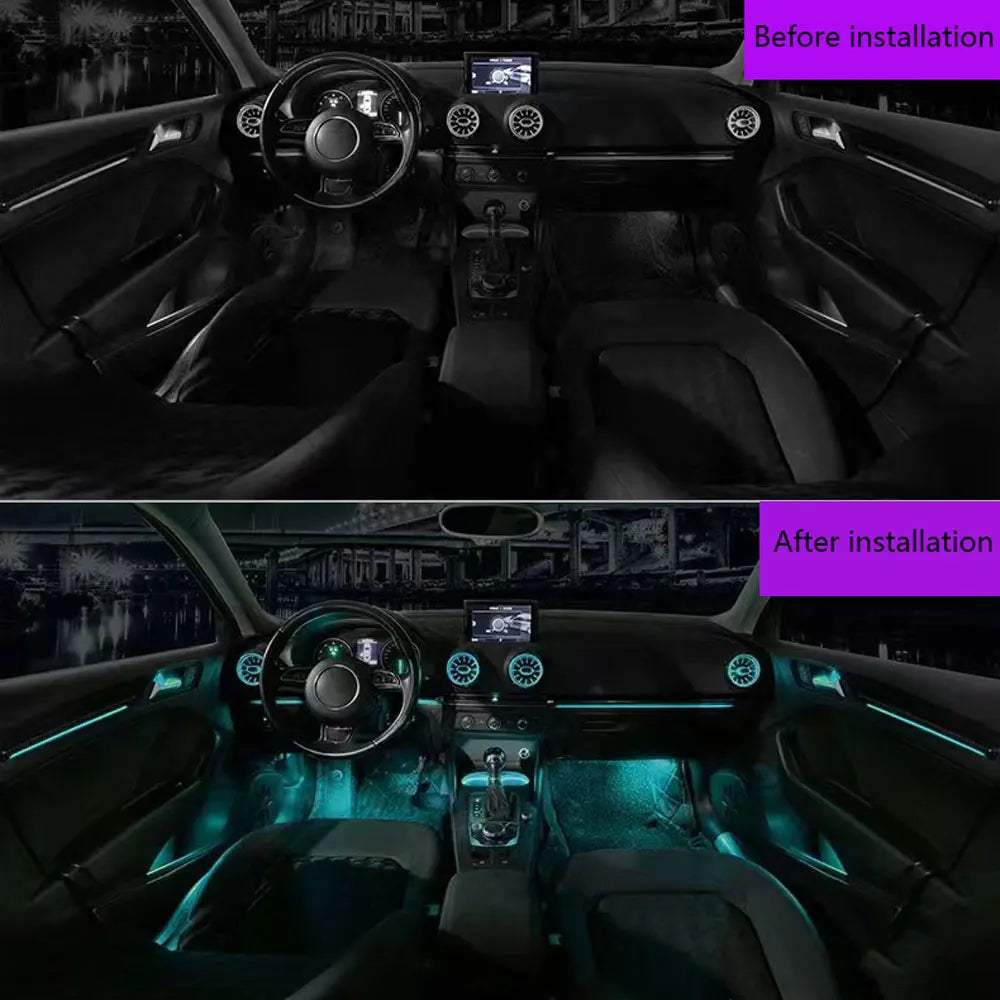 LED Turbo Vent for Audi A3 2013-2020 Turbo Vent Ambient Light app controls to adjust the color