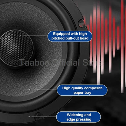 6.5Inch Super Subwoofer with Tweeter Car Coaxial Horn Speaker Modification 120W High Power HiFi Speaker Car Audio Stereo Speaker