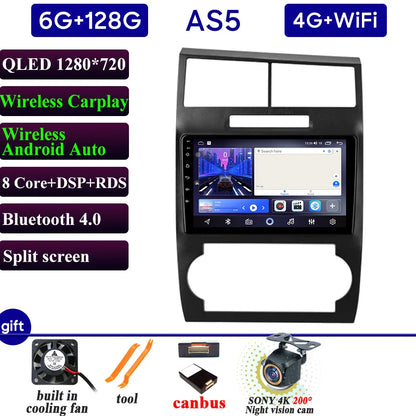 Car Radio Carplay For Dodge Charger LX 2005-2010 For Dodge Magnum 2 2003-2007 Navigation GPS Android Auto Stereo 4G Wifi No 2din