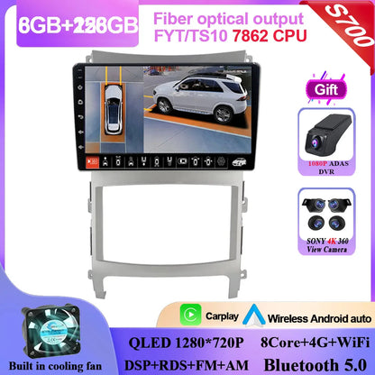 For Hyundai Veracruz ix55 2006 - 2015 Android 14 Car Stereo Multimedia Radio Unit Player GPS Wireless Carplay Android Auto 2din