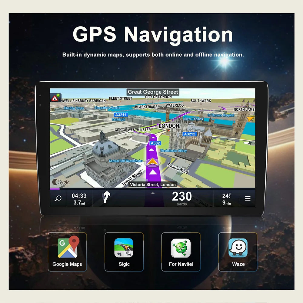 10“ 6+128GB  Android13  For Dodge Caravan2000-2007 Car Radio QLED Multimedia Video Player GPS Navigation CarPlay No 2 Din Stereo