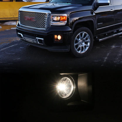 Front Bumper Fog Lamp Upgrade Kit FOR GMC Sierra 1500 2014-2015 Version Additional Foglight Set