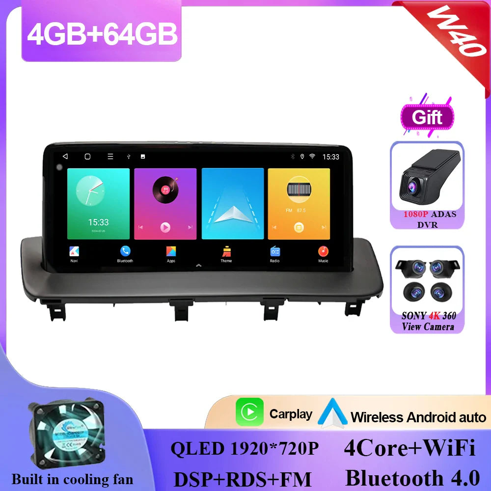 10.25 Inch Android 14 For MAZDA CX-9 CX 9 CX9 2016-2021 Car Radio Multimedia Player GPS Navigation Carplay Android Auto 2din DVD