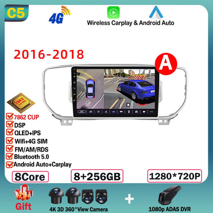 Android  For KIA Sportage 4 2016-2018 2019-2021 Multimedia Video Player Navigation GPS Stereo Wireless Carplay DSP WIFI NO 2DIN