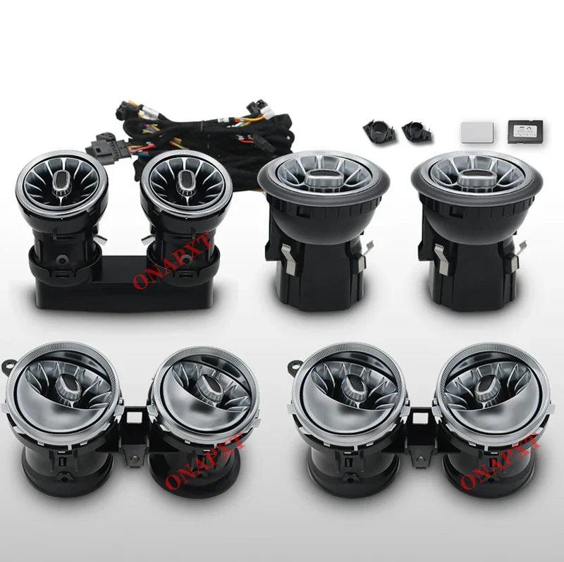 For Benz C/GLC/A/CLA/GLA/E/S/G For AMG W205 X253 W176 W117 W156 W213 W222 W464 Led Turbine Nozzle Ambient Light Air Vent Lamp