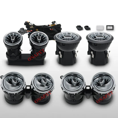 For Benz C/GLC/A/CLA/GLA/E/S/G For AMG W205 X253 W176 W117 W156 W213 W222 W464 Led Turbine Nozzle Ambient Light Air Vent Lamp
