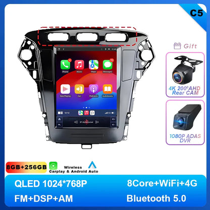 9.7 inch Android 14 Car Radio For Ford Mondeo MK4 2011 - 2013 Navigation Autoradio Multimedia Player DVD GPS Stereo WIFI 4G DVD