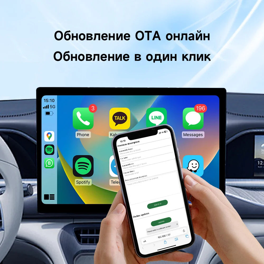HEYINCAR Baidu Carlife to Wireless Carplay For Hyundai Tucson Elantra Lafesta Sonata Mufasa Custo China car Yandex Map spotify