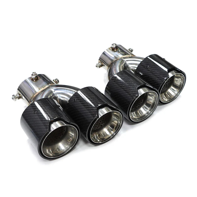 For BMW G20 G21 M340i G42 440i G22 M240i Dual Four Out M Exhaust Carbon Fiber Muffler Tip Exhaust System Nozzle Tailpipe 2020+