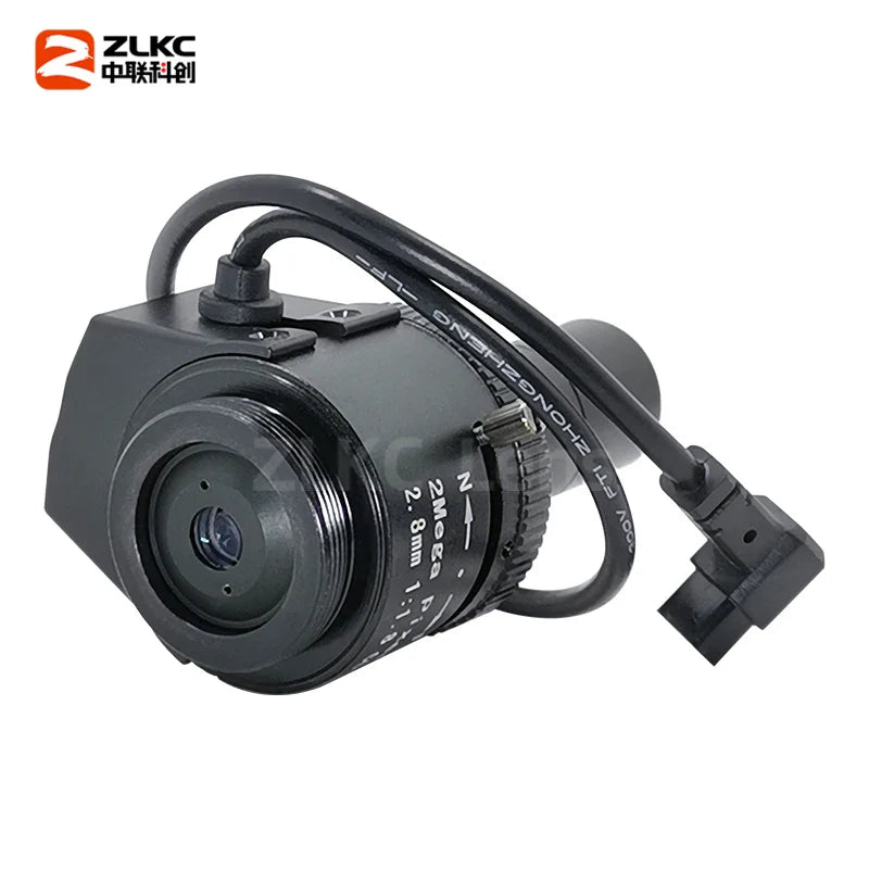 2.8mm Pinhole Lens 1/2.5 Inch FA Camera CS Mount Lens Low Distortion F1.8 Auto Iris CCTV For Machine Vision Camera 2Megapixels