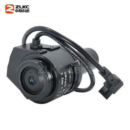 2.8mm Pinhole Lens 1/2.5 Inch FA Camera CS Mount Lens Low Distortion F1.8 Auto Iris CCTV For Machine Vision Camera 2Megapixels