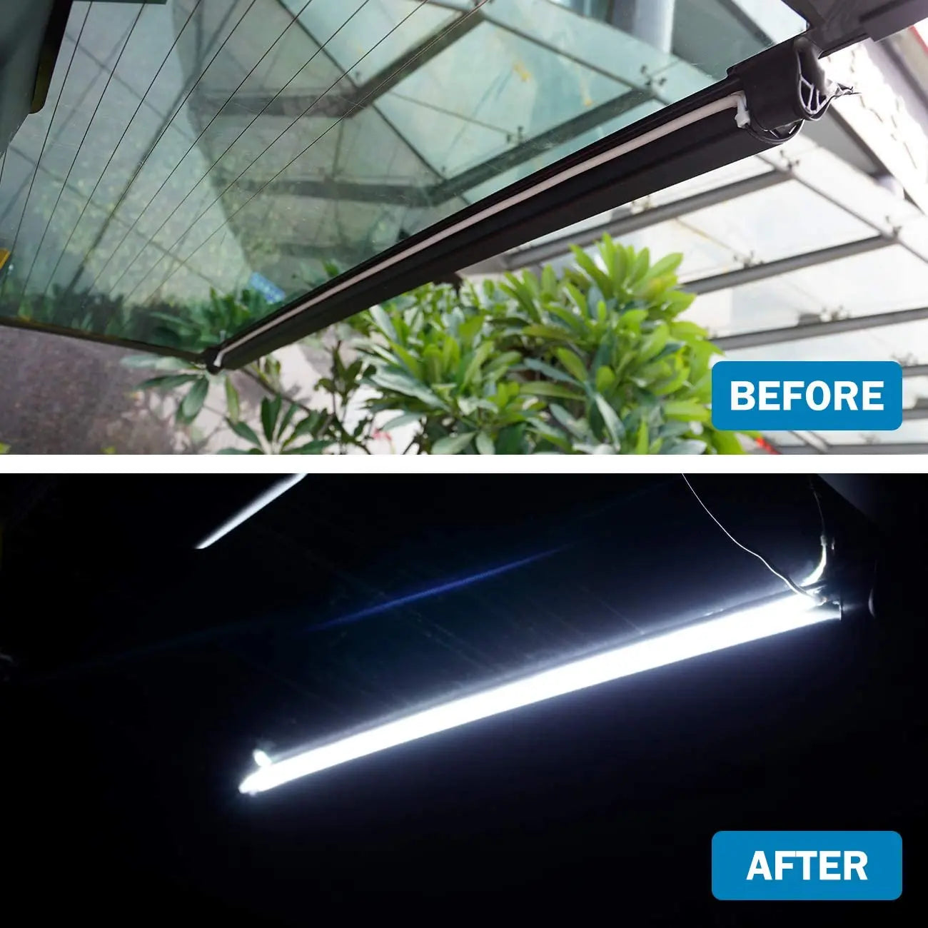 LED Rear Glass Lift Gate Dome Light Bar Strip for Jeep Wrangler JK JKU 2007-2018 JL JLU 2018-2022 100CM with Remote Control