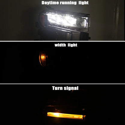 1X Car LED headlight Assembly For Chevrolet Silverado 1500 2019 2020 2021 with Halogen Turn Signal lights LED HEADLIGHTS DRL