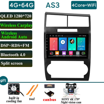 Car Radio Carplay For Dodge Charger LX 2005-2010 For Dodge Magnum 2 2003-2007 Navigation GPS Android Auto Stereo 4G Wifi No 2din