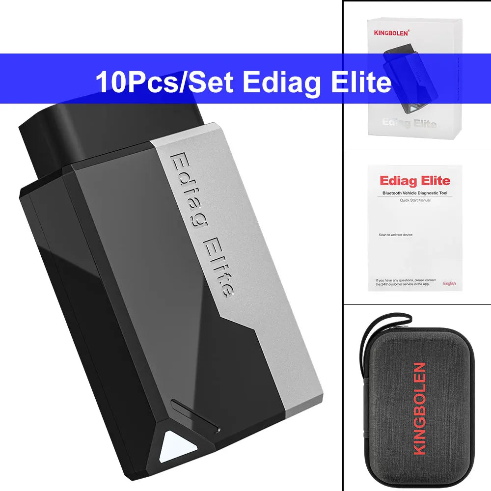 10pcs/Lot KINGBOLEN Ediag Elite Full System Car Diagnostic Tools 15 Reset Bi-directional CANFD Lifetime Free for ios android