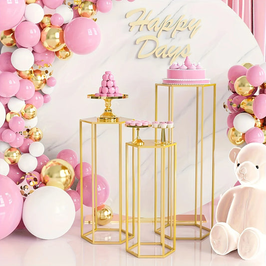 Large 6-sided 3-piece Storage Rack, Vase Decoration Bottle, Home Decoration, Party Decoration, Placing Cakes, Bouquets